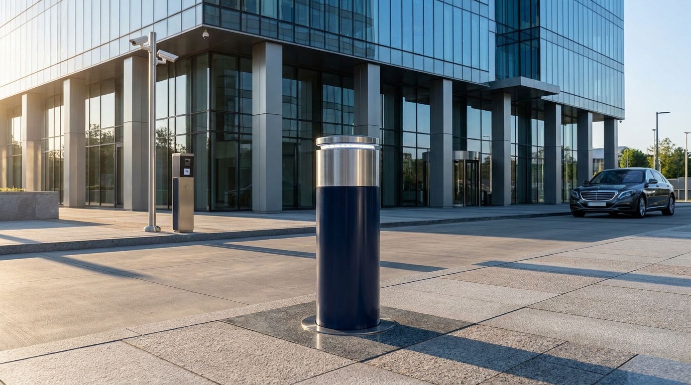 Automatic rising bollards